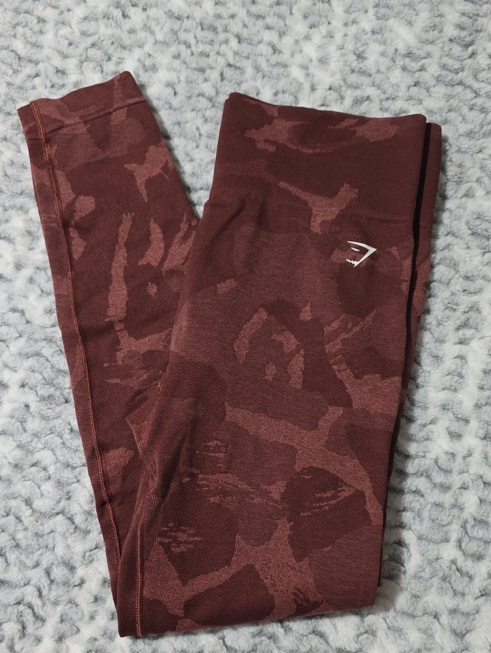 Gymshark Maroon Camo Seamless Leggings - Picture 1 of 6